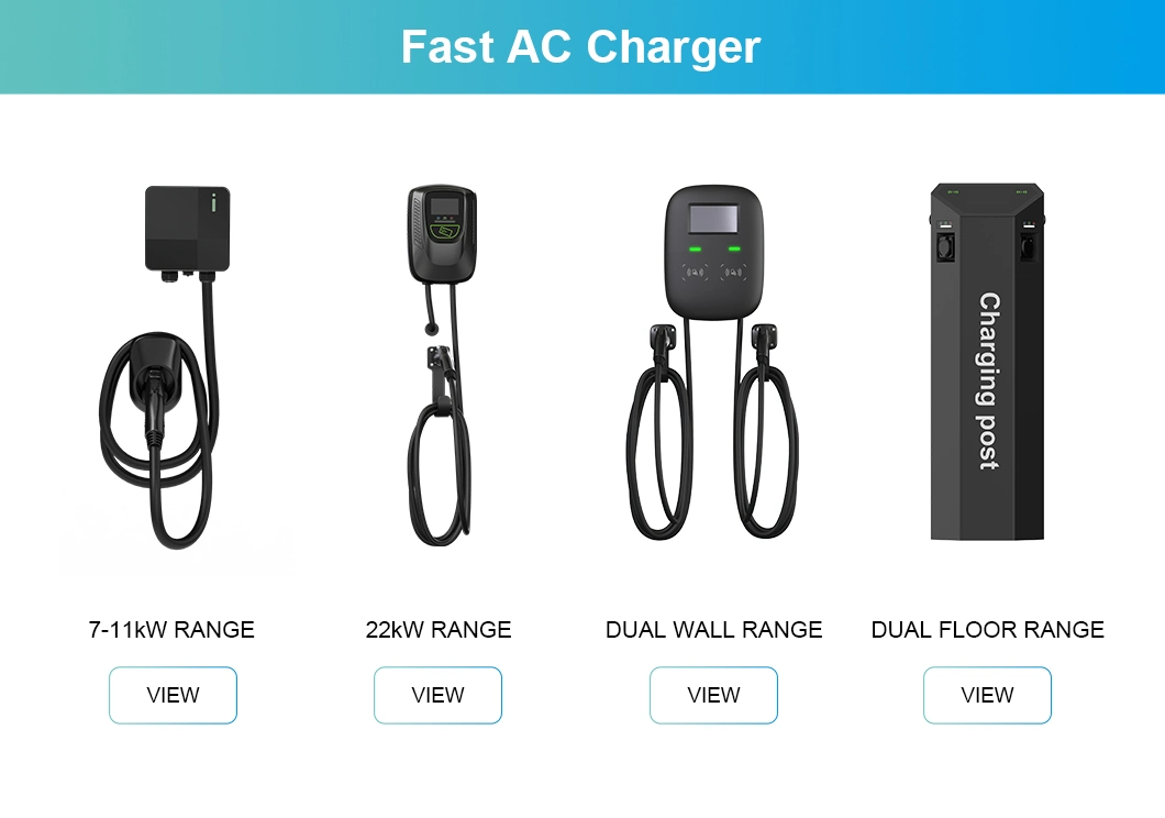 DC Electric Car Fast Dual Plug CCS Type 2 EV Charging Station